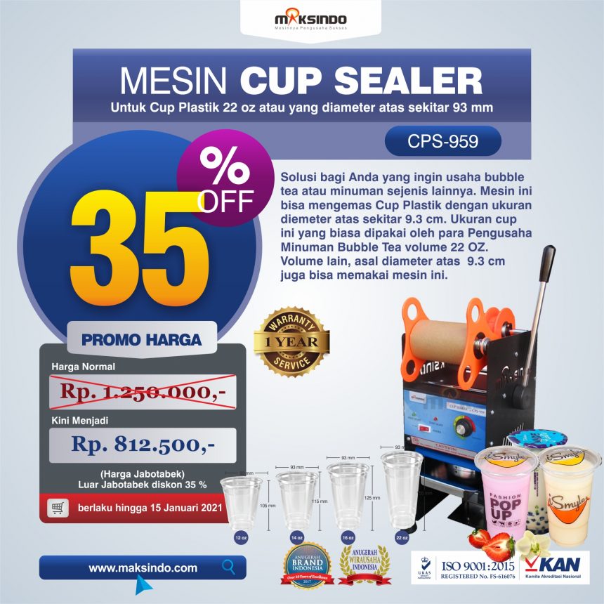 Jual Mesin Cup Sealer CPS-959 di Bandung