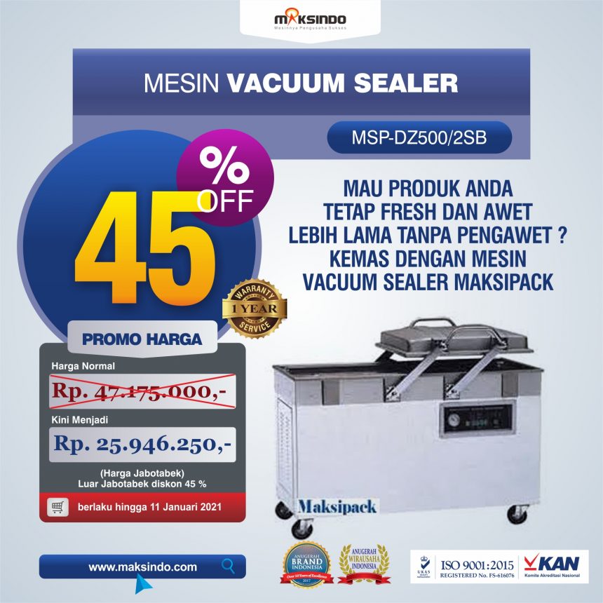 Jual Mesin Vacuum Sealer (DZ500/2SB) di Bandung