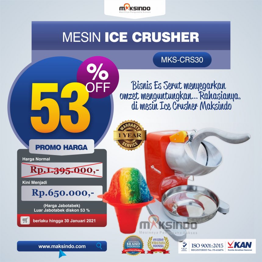 Jual Mesin Ice Crusher MKS-CRS30 di Bandung