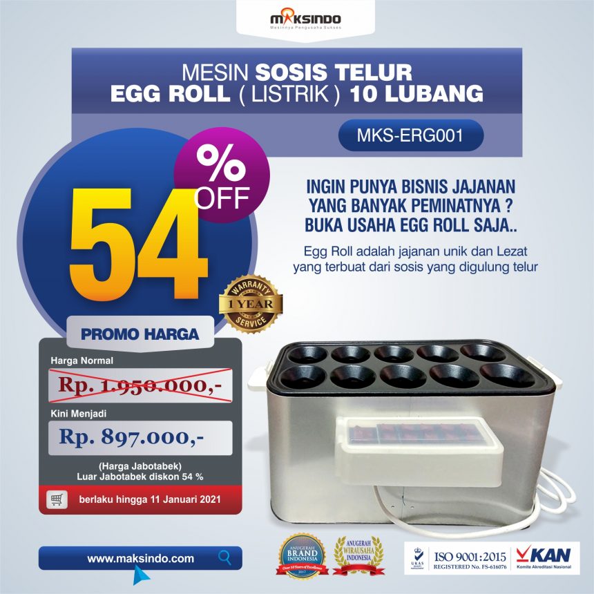 Mesin Pembuat Egg Roll (Listrik) MKS-ERG001 di Bandung